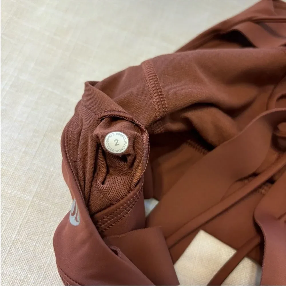 Lululemon Size 2 W2CNUS Strong at Heart Bra Medium Support Ancient Copper